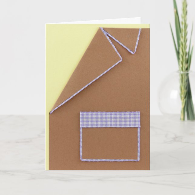 Personalise light brown Birthday blazer Card (Front)