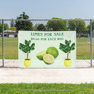 Personalise Limes For Sale Fruit Stand Banner