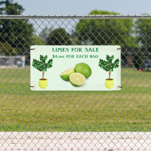 Personalise Limes For Sale Fruit Stand Banner