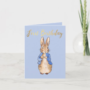 Personalise little Rabbit 1st Birthday Invitation