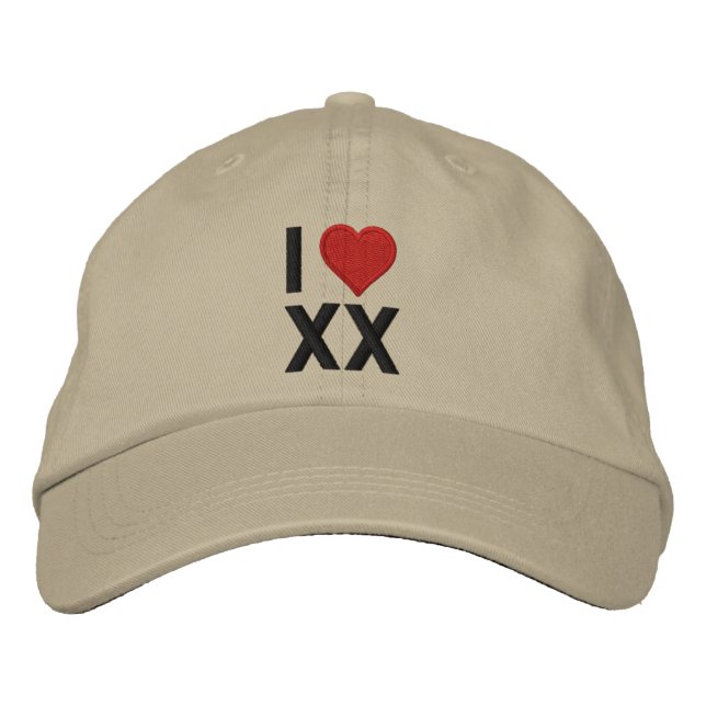 Personalise Love with your 2 letter monogram! Embroidered Hat (Front)