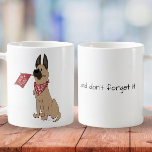 Personalise Love You Cute Dog Cartoon White Simple Coffee Mug