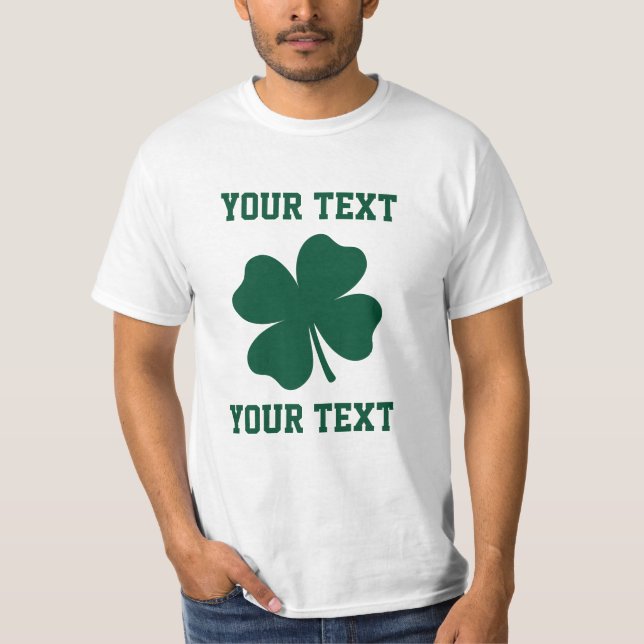 Personalise Lucky Shamrock T-Shirt (Front)