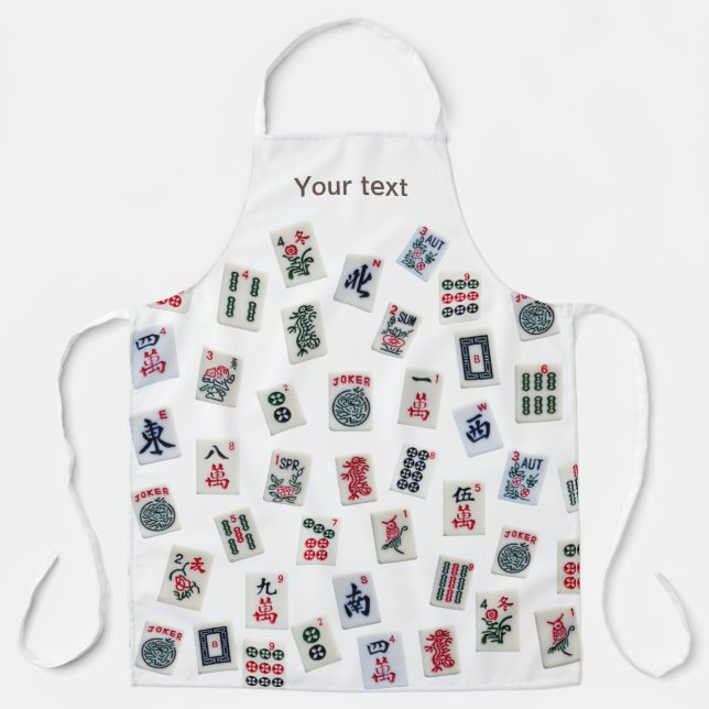 Personalise MahJong tiles and symbols patterns  Apron (Front)