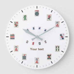 Personalise MahJongg tiles design with dials       Large Clock
