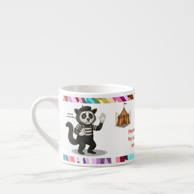 Personalise: Marcel, civet mime Espresso Cup (Left)