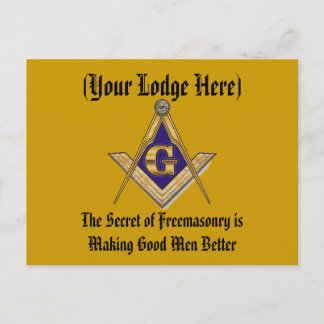 Personalise Masonic Lodge Postcard