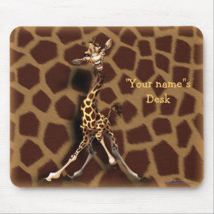 "Personalise me!" Giraffe Mouse Pad