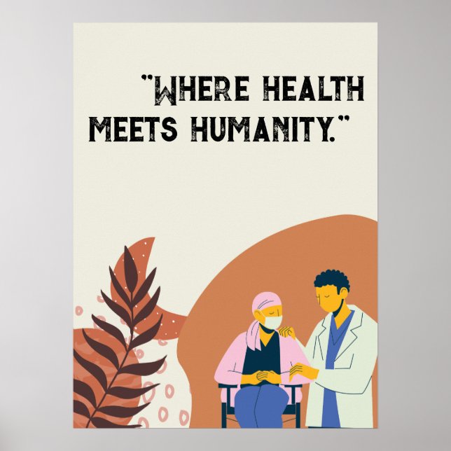 Personalise medical quotes for hospital poster (Front)