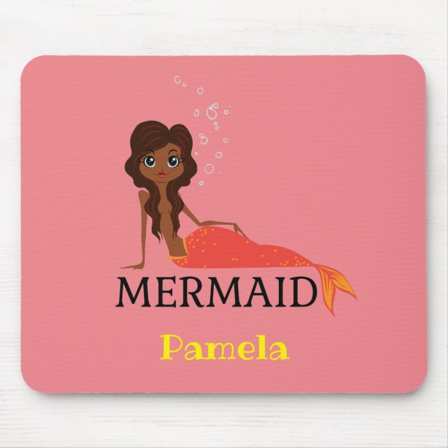 Personalise Mermaid Design Mouse Pad (Front)