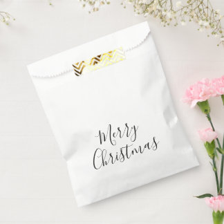 Personalise: Merry Christmas Calligraphy Favour Bag