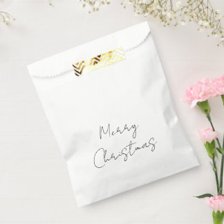 Personalise: Merry Christmas Cursive Favour Bag