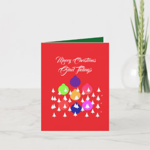 Personalise Merry Christmas Glad Tidings  Card