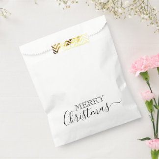 Personalise: Merry Christmas Text Favour Bag
