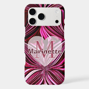 Personalise Midnight Pink Marble Geometric Pattern
