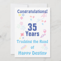 Personalise Milestone 12 Step Anniversary Card