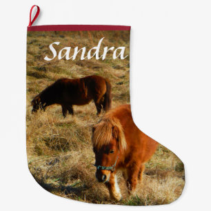 Personalise miniature Horse ponies Large Christmas Stocking