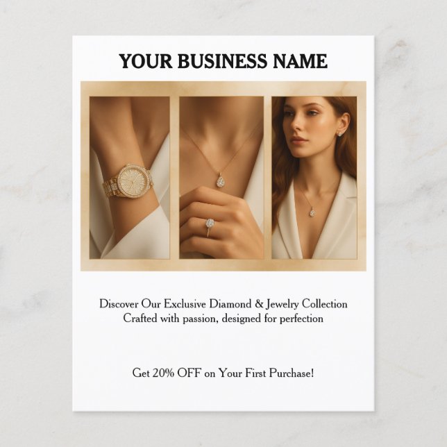 Personalise Minimal Photo Business Marketing Flyer (Front)