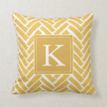 Personalise Modern Herringbone Pattern Pillow<br><div class="desc">Personalise Modern Herringbone Pattern Pillow. Makes a great gift!</div>
