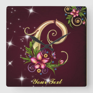 Personalise Monogram C Wall Clock