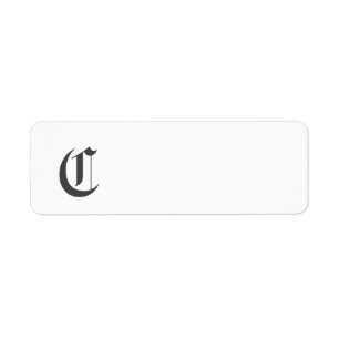 Personalise Monogram C  With Your Name Return Address Label