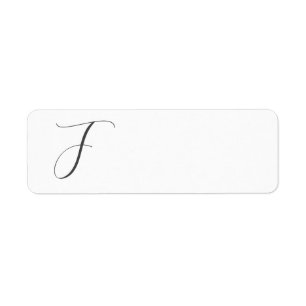 Personalise Monogram F Return Address Label