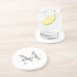 Personalise Monogram Initial Name Coaster