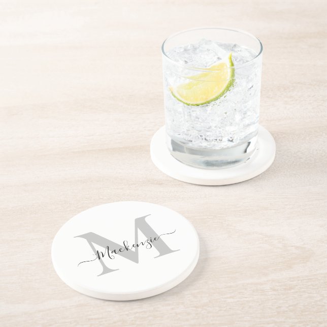 Personalise Monogram Initial Name Coaster (Side)
