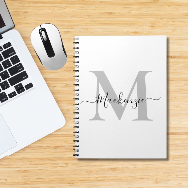 Personalise Monogram Initial Name Notebook (Personalize Monogram Initial Name Notebook)