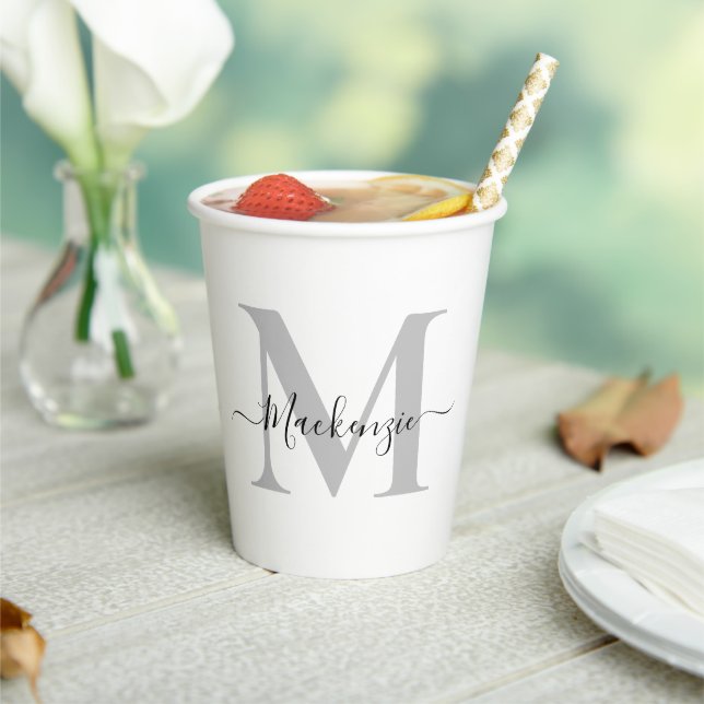 Personalise Monogram Initial Name Paper Cups (Insitu)