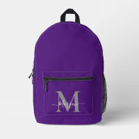 Personalise Monogram Initial Name Royal Purple