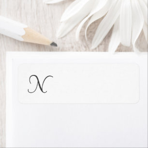 Personalise Monogram N Return Address Label