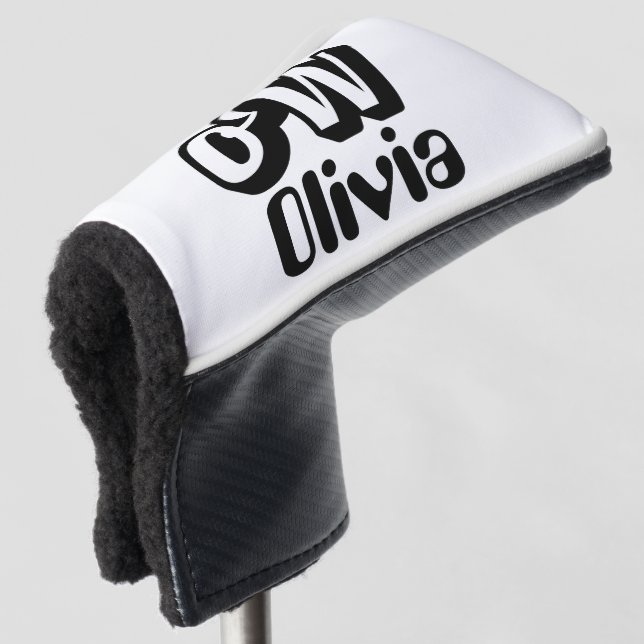 Personalise Monogram Name  Golf Head Cover (3/4 Front)