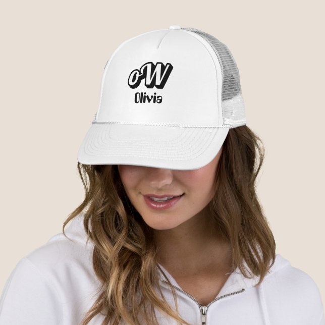 Personalise Monogram Name  Trucker Hat (In Situ)