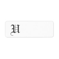 Personalise Monogram U Return Address Label
