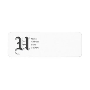 Personalise Monogram U Return Address Label