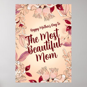 Personalise Most Beautiful Mum Poster
