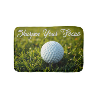 Personalise Motivational Golf Course Decor Bath Mat