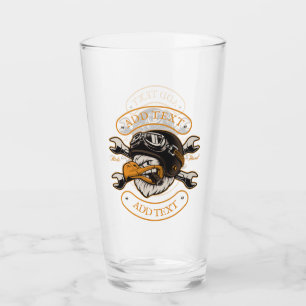 Personalise Motorcycle Biker Eagle Wrenches Beer Glass