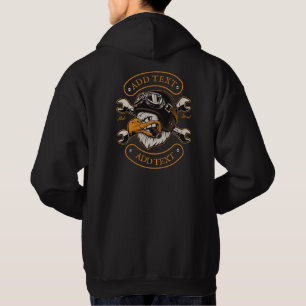 Personalise Motorcycle Biker Eagle Wrenches Hoodie