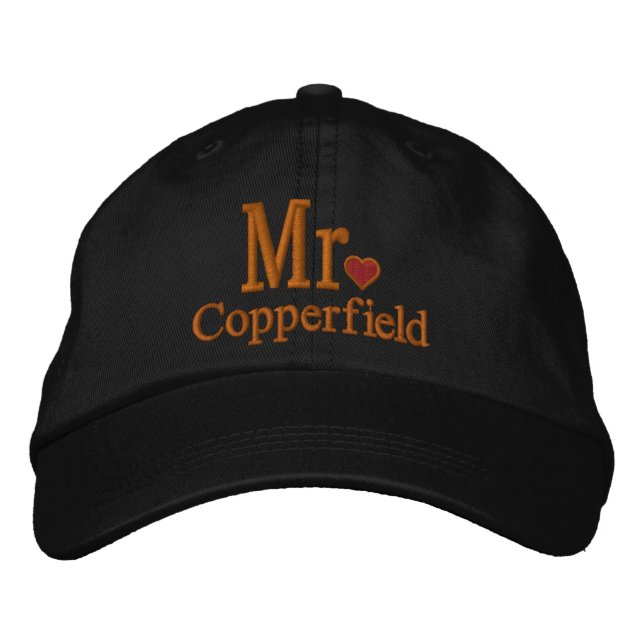 Personalise Mr & Mrs Embroidery Embroidered Cap (Front)