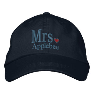 Personalise Mr & Mrs Embroidery Embroidered Cap
