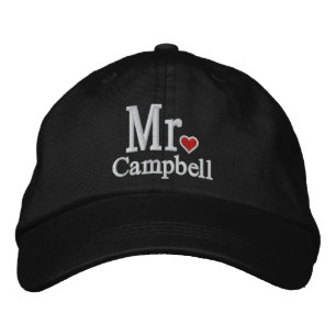 Personalise Mr & Mrs Embroidery Embroidered Cap