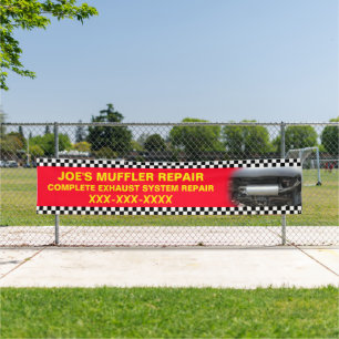 Personalise Muffler Exhaust Repair Shop Large Banner
