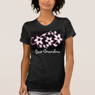 Personalise Mum Grandma Pretty Flowers T-Shirt