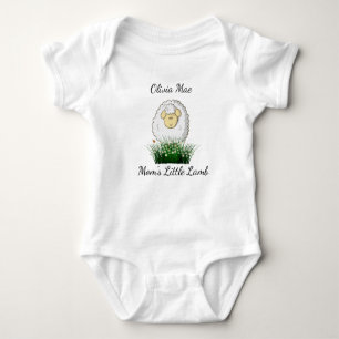 Personalise, "Mum's Little Lamb." Baby Bodysuit