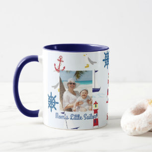 Personalise Mum's Little Sailor Nautical Mug