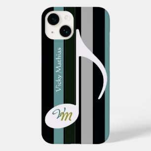 personalise musical note stripes Case-Mate iPhone 14 case