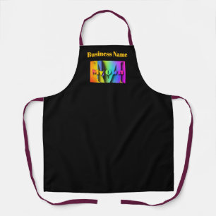 Personalise My Own Cafe Coffee Shop Black  Apron