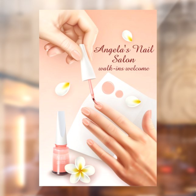 Personalise Nail Salon Shop Hand Nails Picture (Sheet 2)